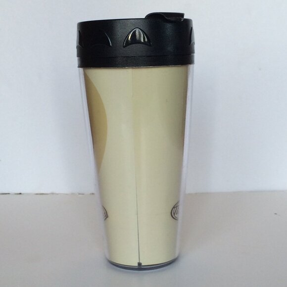 Tim Hortons ThermoServ Plastic Travel Mug Beige Always Fresh Black Lid 14 oz - Picture 4 of 10